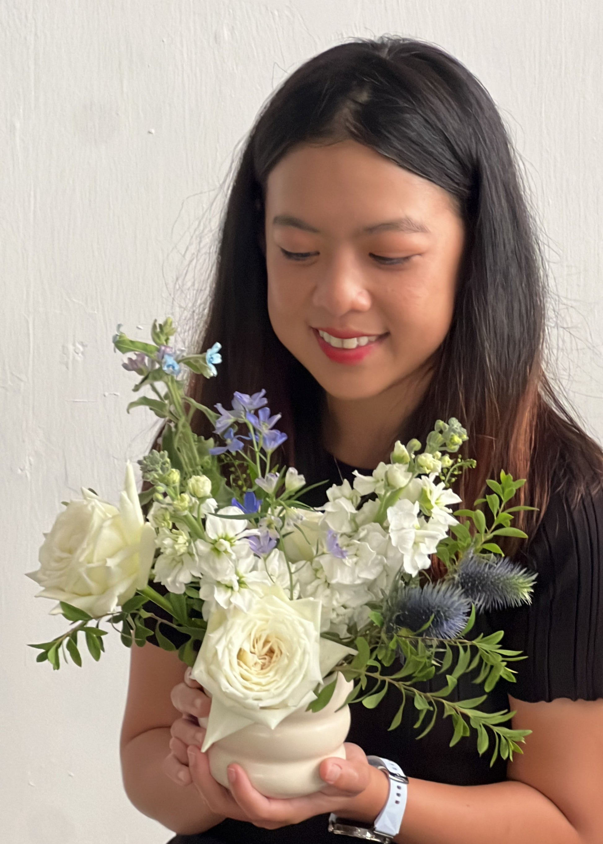 basic vase arrangement floral class singapore amytfleur