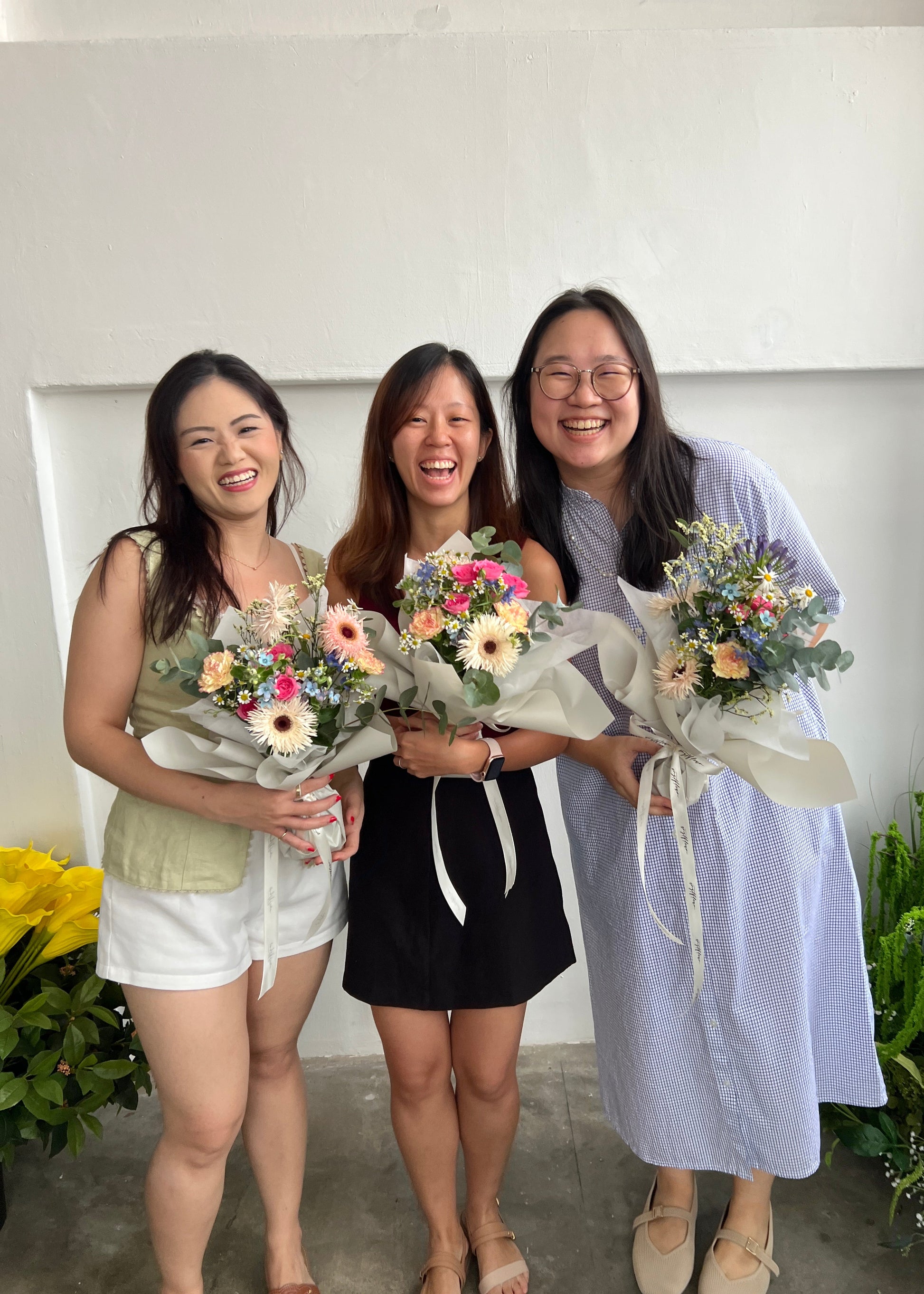 basic bouquet arrangement floral class singapore amytfleur