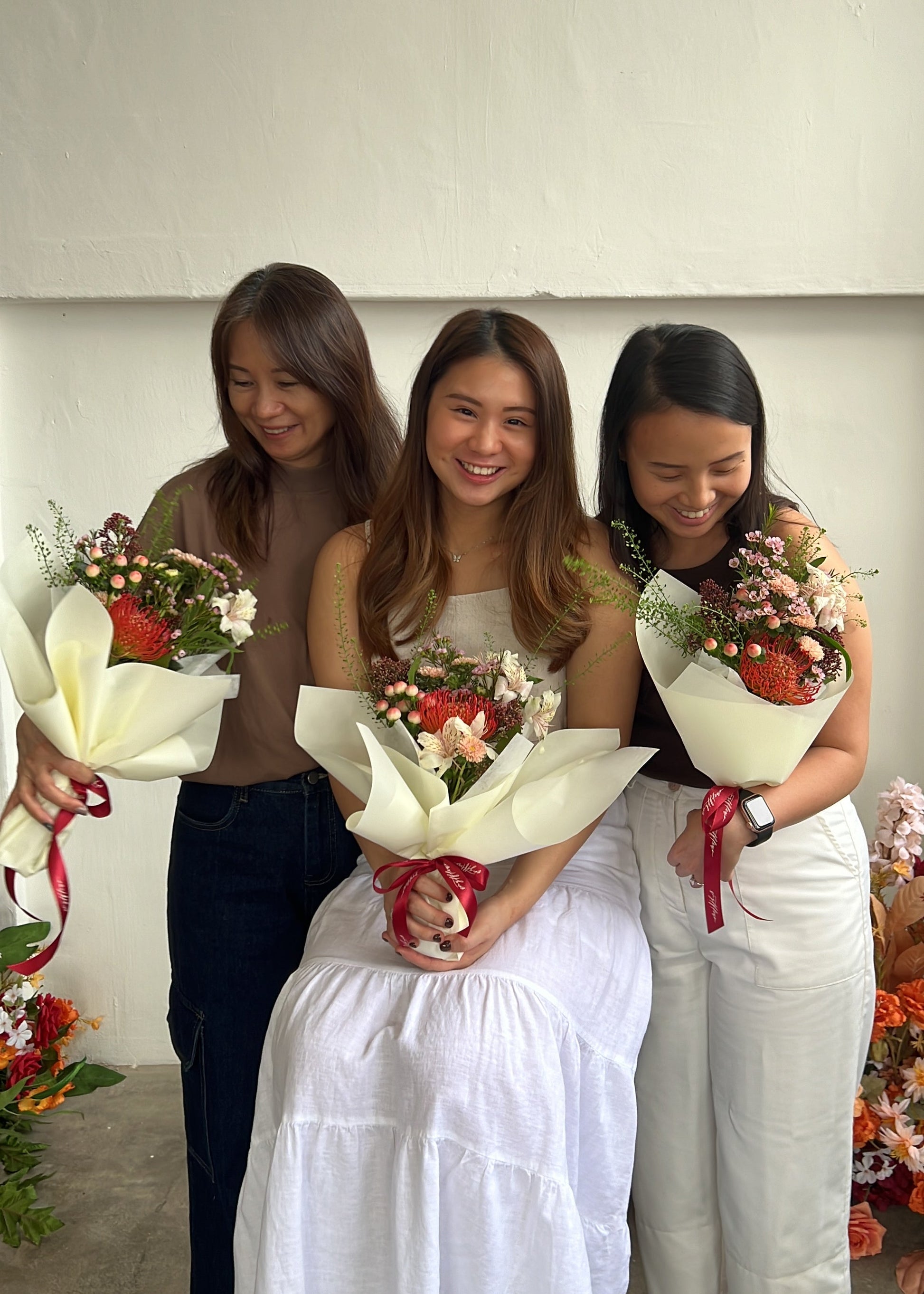 basic bouquet arrangement floral class singapore amytfleur
