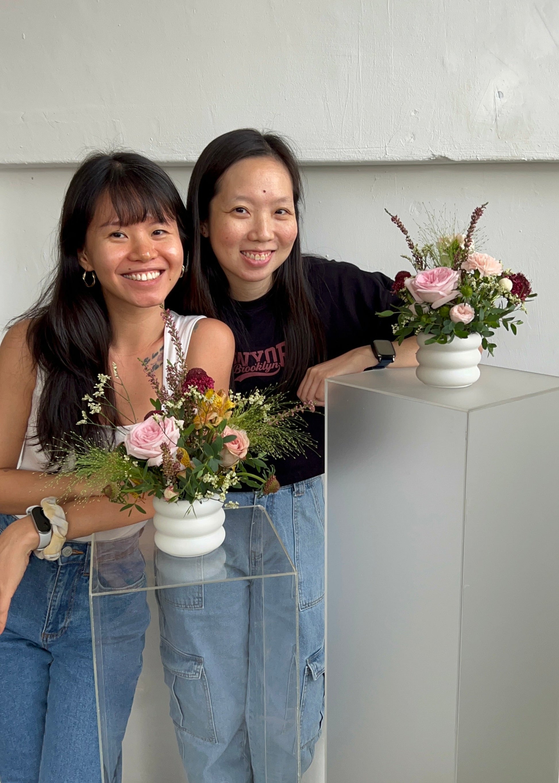 basic vase arrangement floral class singapore amytfleur