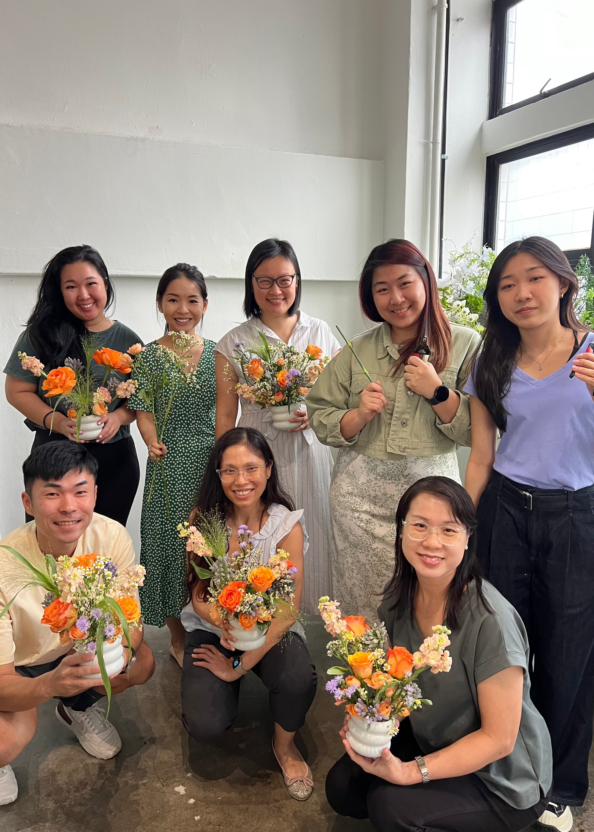 basic vase arrangement floral class singapore amytfleur