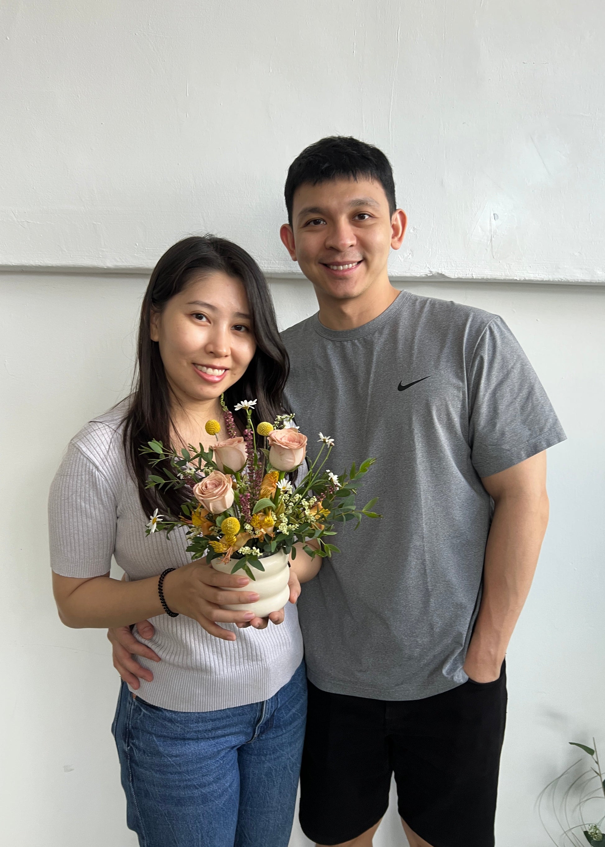basic vase arrangement floral class singapore amytfleur