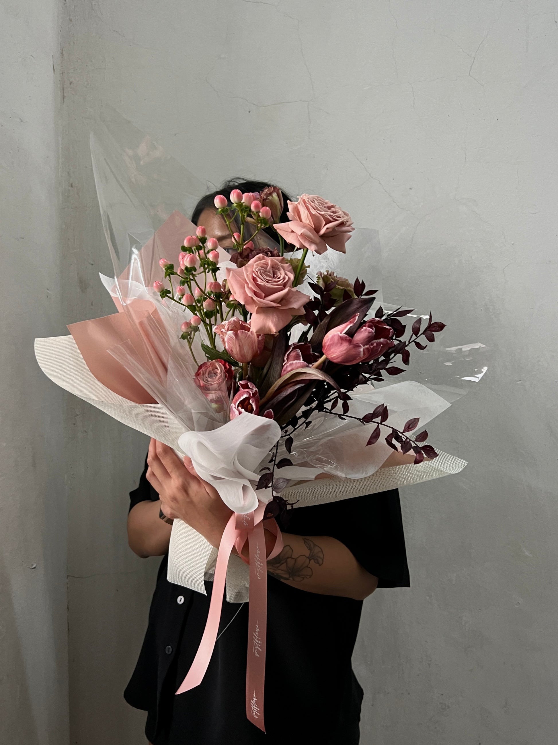 Cappuccino Roses Bouquet | Wrapped Cappuccino Roses | amytfleur